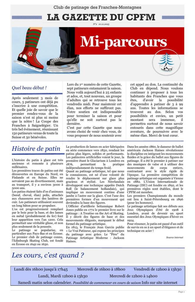 Couverture de la Gazette du CPFM n°2 (10.12.2025)